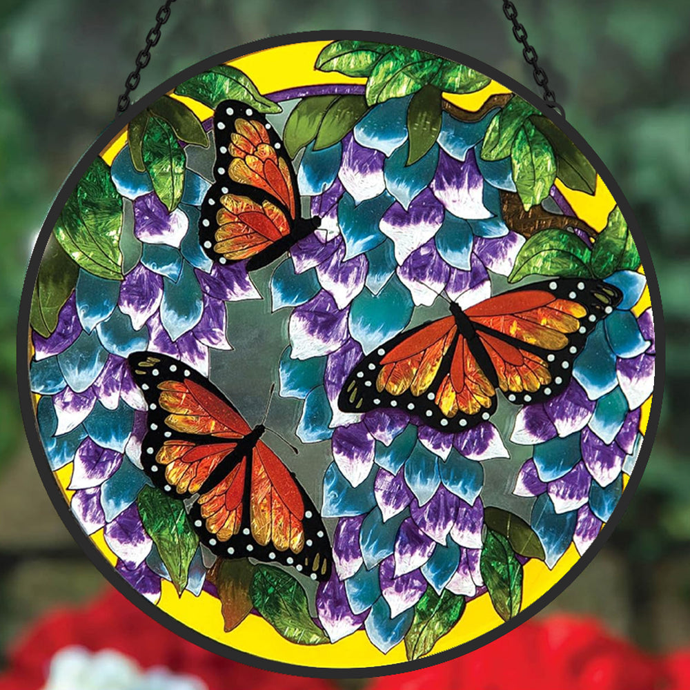 Artistic Butterfly Sun Catcher Decoration Stained Glass Window Hanging