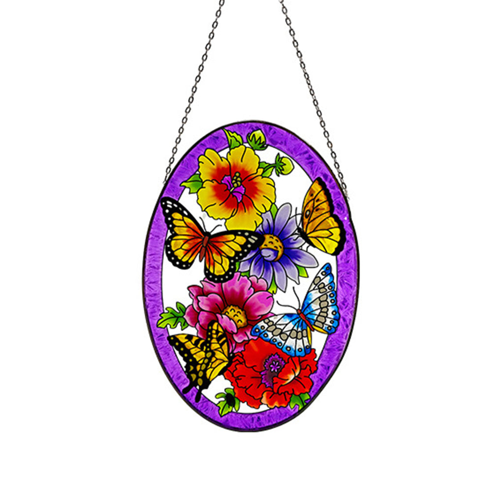 Butterflies Sun Catcher Decoration Stained Glass Window Hanging