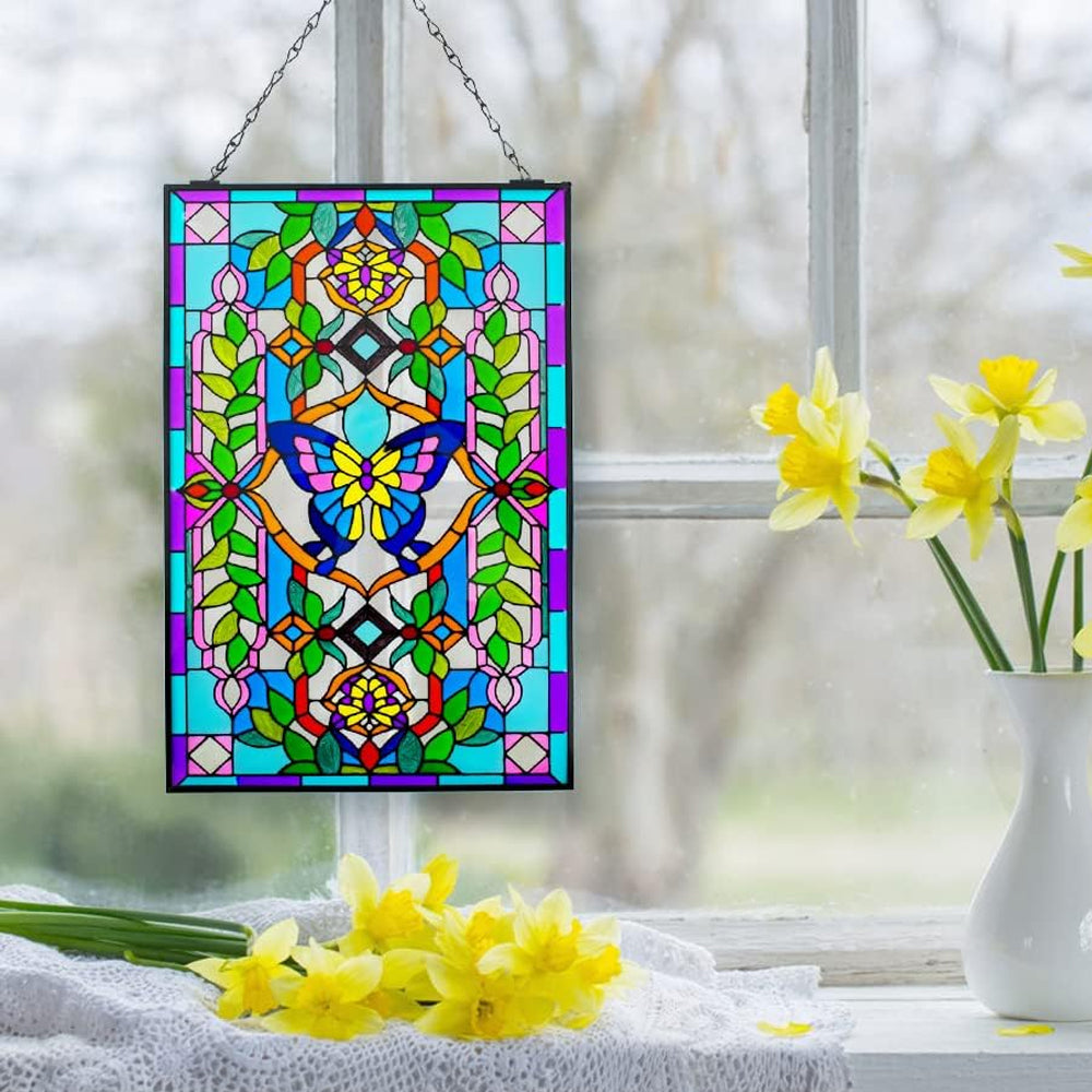Butterfly Sun Catcher Decoration Stained Glass Window Hanging