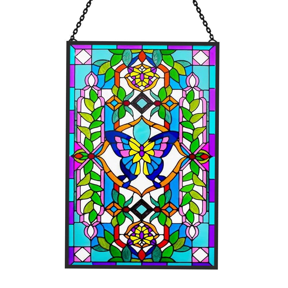 Butterfly Sun Catcher Decoration Stained Glass Window Hanging