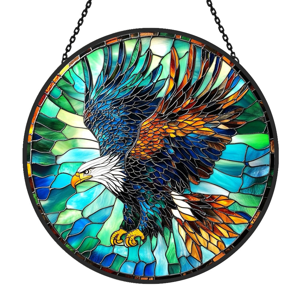 Eagle Sun Catcher Decoration Stained Glass Window Hanging