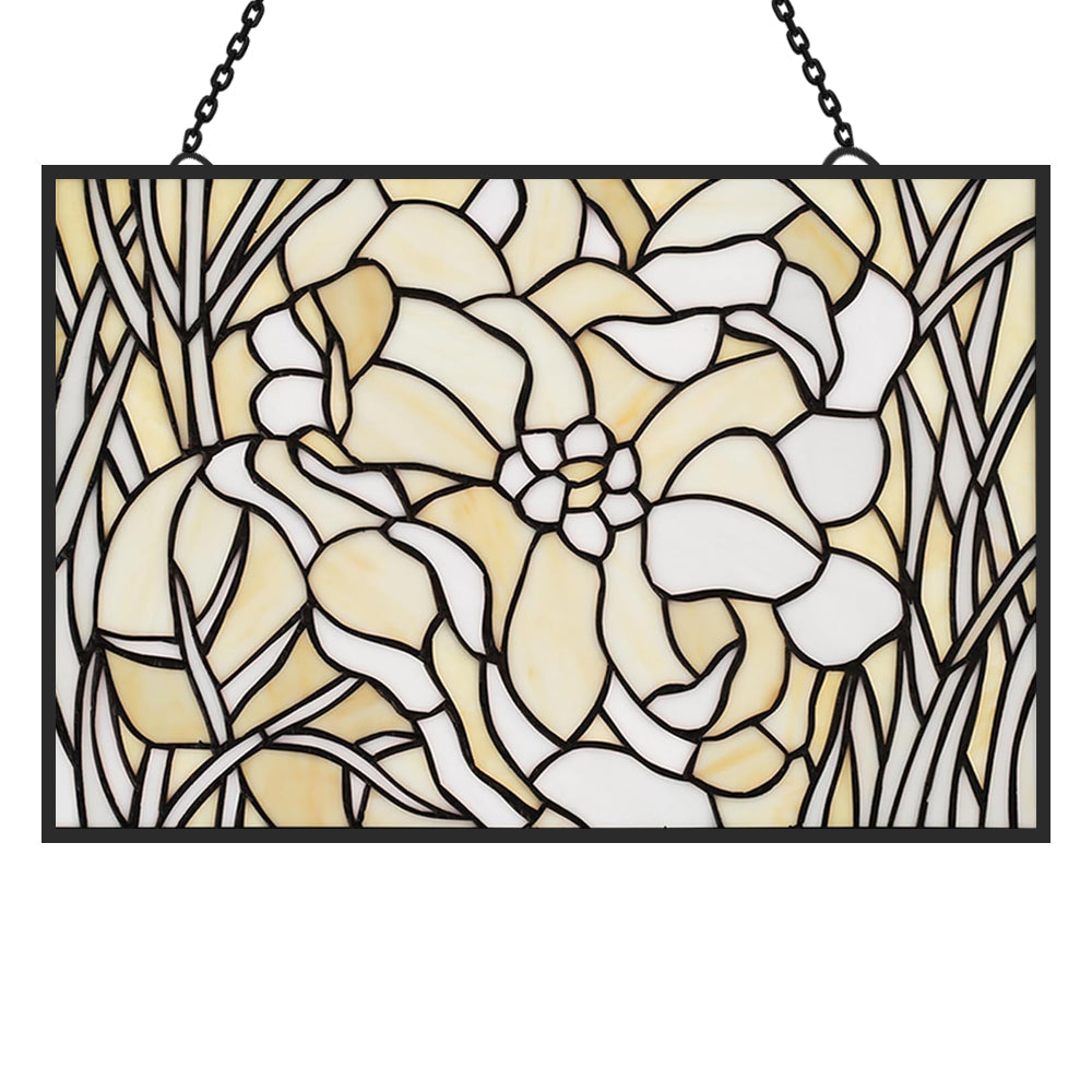 Flower Sun Catcher Decoration Stained Glass Window Hanging