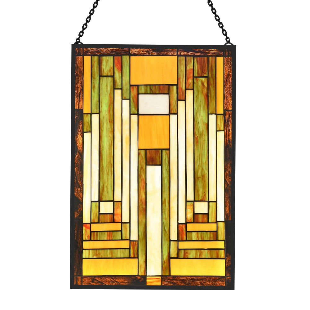 Geometry Sun Catcher Decoration Stained Glass Window Hanging