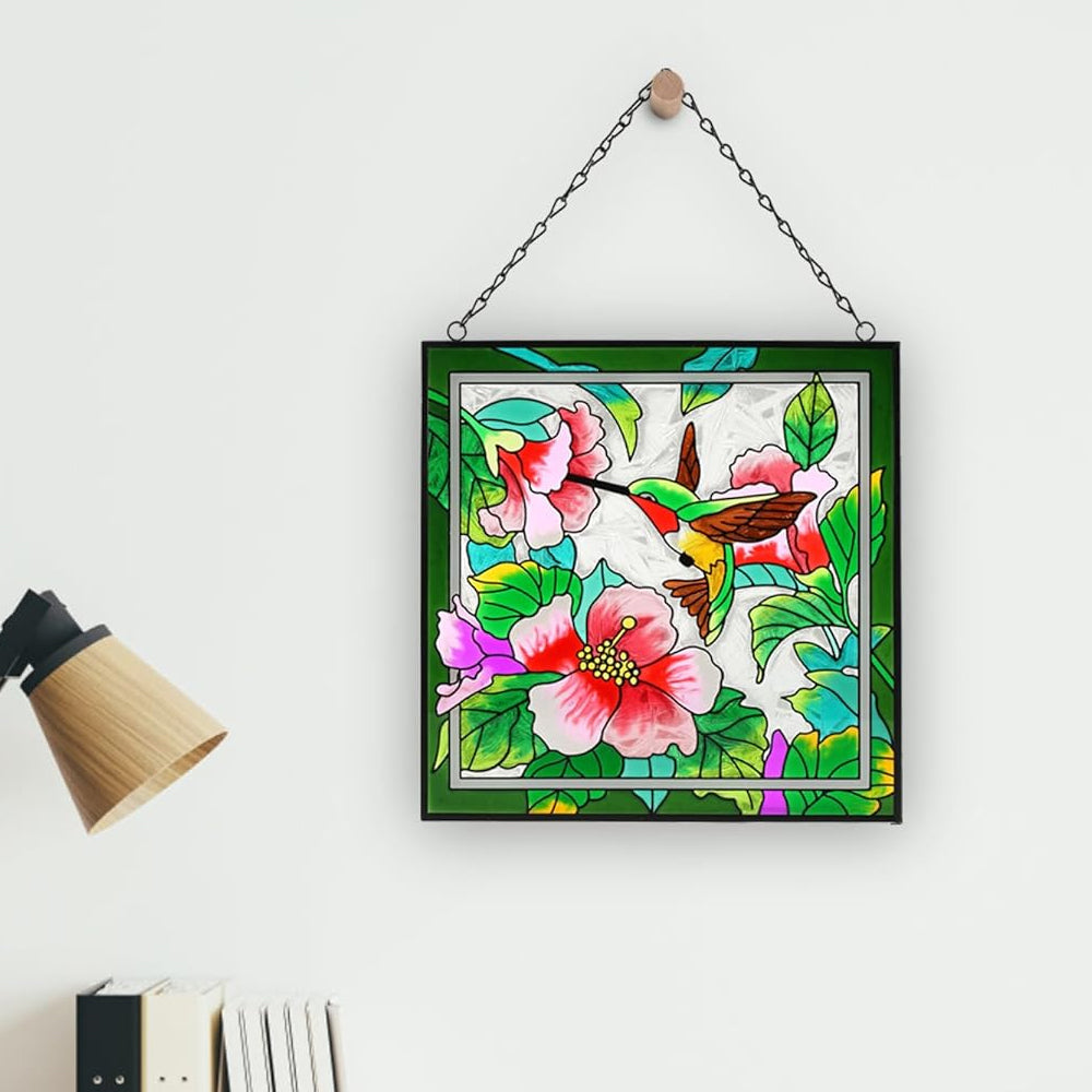 Hummingbird Sun Catcher Decoration Stained Glass Window Hanging