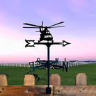 Helicopter Stainless Steel Weathervane