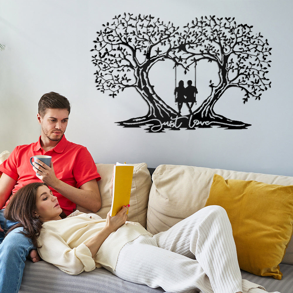 Love Tree Heart-shaped Tree Of Life Metal Wall Art