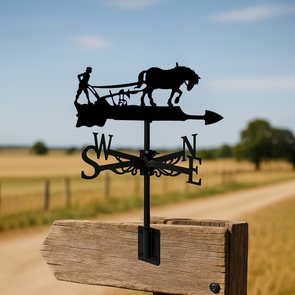 Girouette Cheval En Fer Forgé – Montage Murale – 60 Cm De Haut – Indicateur De Direction Du Vent, Déco Étable