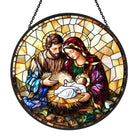 Nativity Scene Sun Catcher Decoration Stained Glass Window Hanging