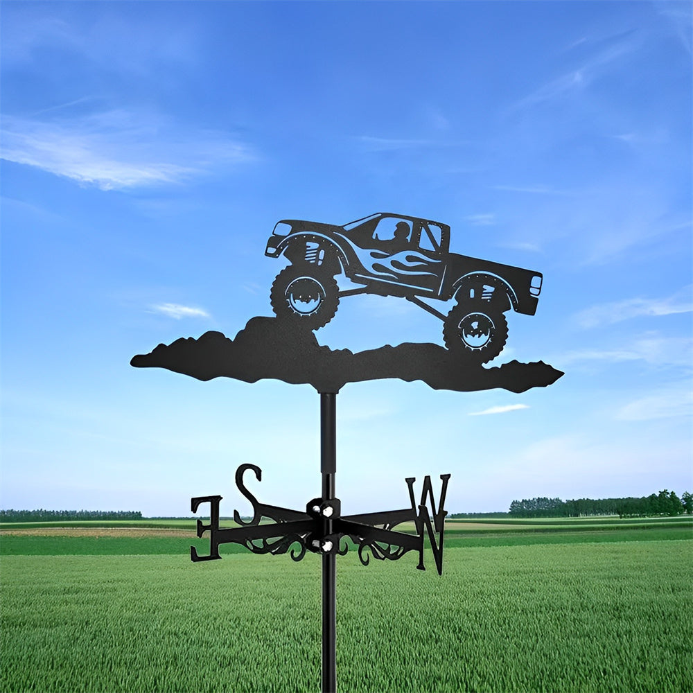 Mountain Off-Road Vehicle Stainless Steel Weathervane