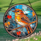 Bird Sun Catcher Decoration Stained Glass Window Hanging