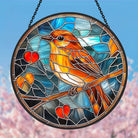 Bird Sun Catcher Decoration Stained Glass Window Hanging