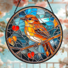 Bird Sun Catcher Decoration Stained Glass Window Hanging