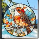Bird Sun Catcher Decoration Stained Glass Window Hanging