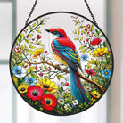 Bird Sun Catcher Decoration Stained Glass Window Hanging