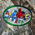 Birds Sun Catcher Decoration Stained Glass Window Hanging