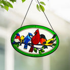 Birds Sun Catcher Decoration Stained Glass Window Hanging