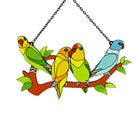 Birds Sun Catcher Decoration Stained Glass Window Hanging