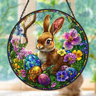 Bunny Easter Egg Sun Catcher Decoration Stained Glass Window Hanging