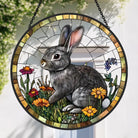 Bunny Sun Catcher Decoration Stained Glass Window Hanging