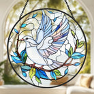 Dove of Peace Sun Catcher Decoration Stained Glass Window Hanging