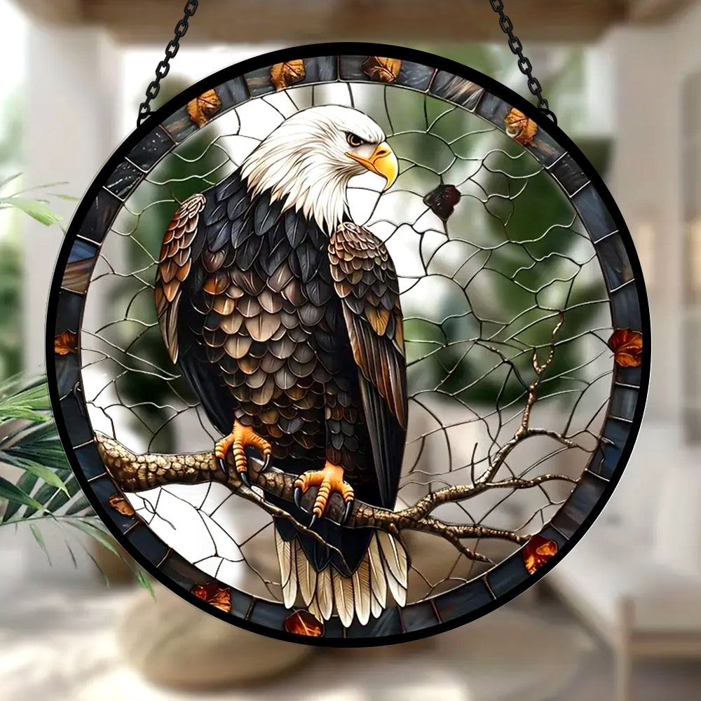 Eagle Sun Catcher Decoration Stained Glass Window Hanging