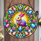 Easter Bunny Sun Catcher Decoration Stained Glass Window Hanging