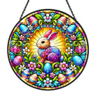 Easter Bunny Sun Catcher Decoration Stained Glass Window Hanging