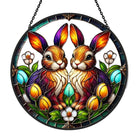 Easter Bunny Sun Catcher Decoration Stained Glass Window Hanging