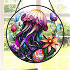 Easter Egg and Jellyfish Sun Catcher Decoration Stained Glass Window Hanging