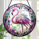 Flamingo Sun Catcher Decoration Stained Glass Window Hanging