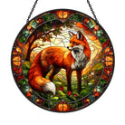 Fox Sun Catcher Decoration Stained Glass Window Hanging 