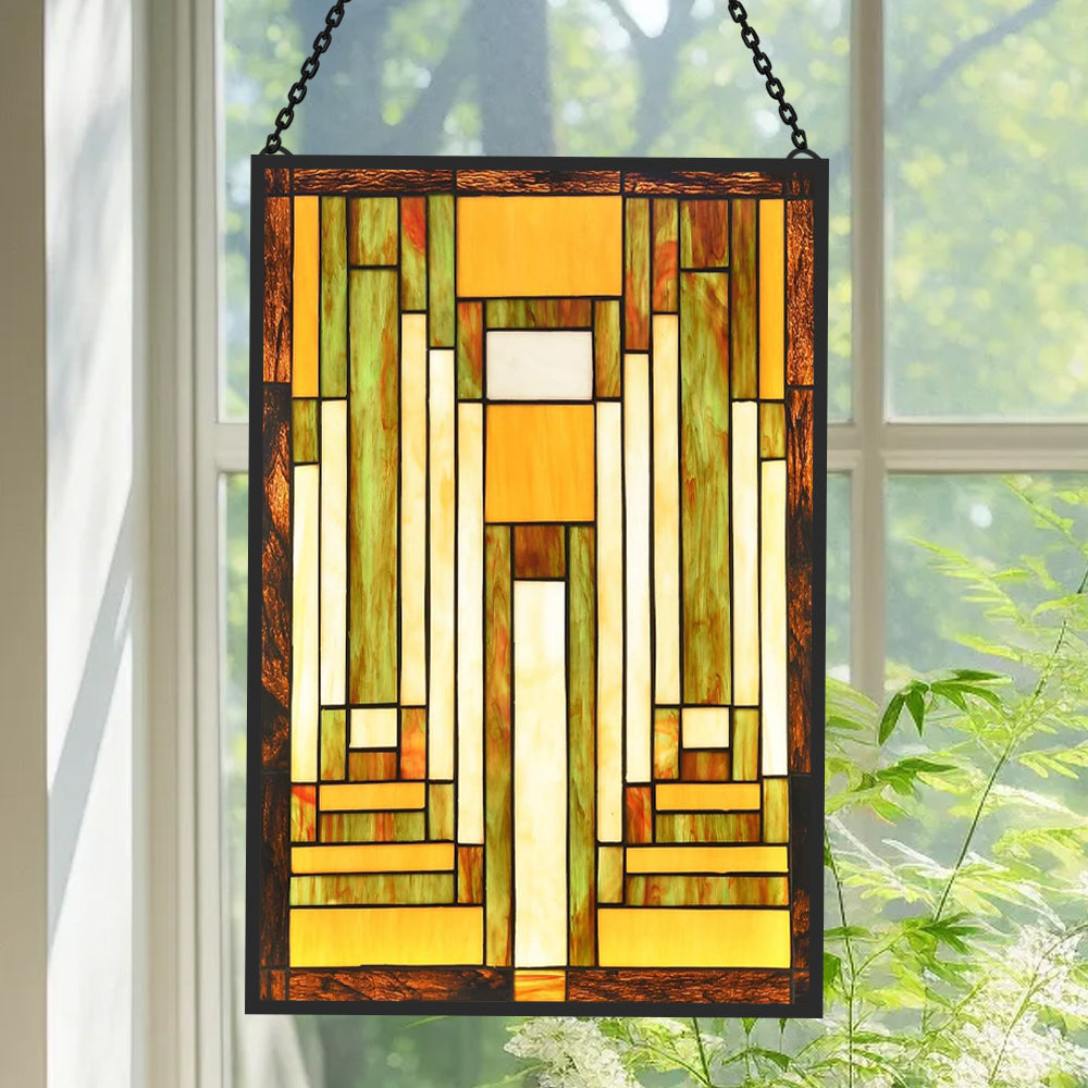 Geometry Sun Catcher Decoration Stained Glass Window Hanging