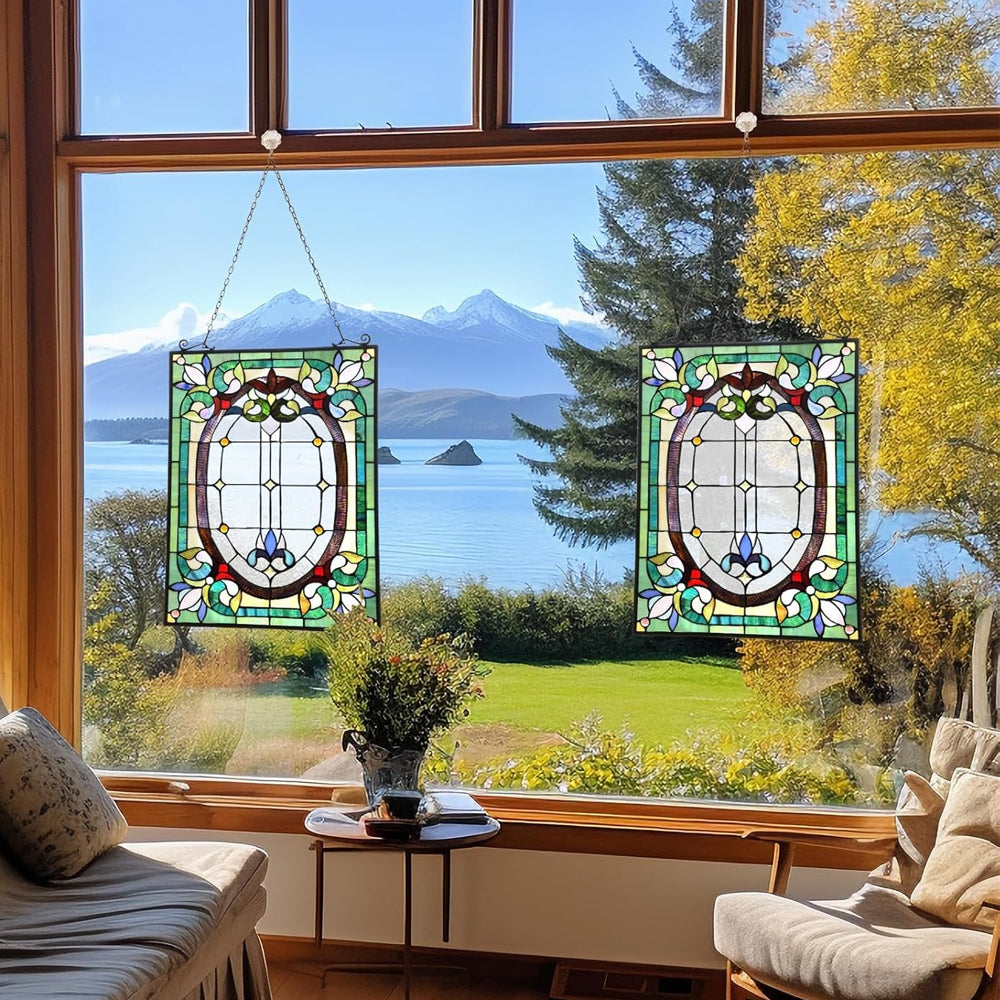 Geometry Sun Catcher Decoration Stained Glass Window Hanging