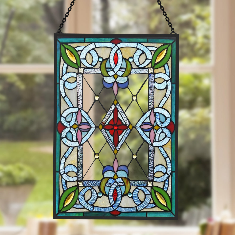 Geometry Sun Catcher Decoration Stained Glass Window Hanging