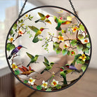 Hummingbird Sun Catcher Decoration Stained Glass Window Hanging