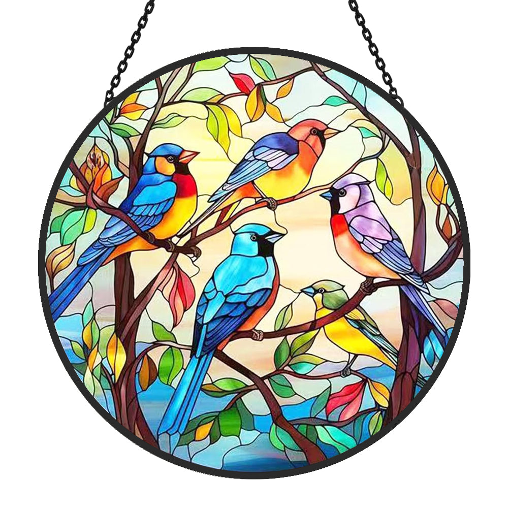 Hummingbird Sun Catcher Decoration Stained Glass Window Hanging