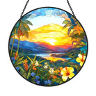 Landscape Painting Acrylic Sun Catcher Decoration Stained Glass Window Hanging