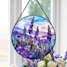 Lavender Sun Catcher Decoration Stained Glass Window Hanging