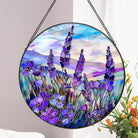 Lavender Sun Catcher Decoration Stained Glass Window Hanging