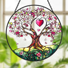 Love Tree of Life Sun Catcher Decoration Stained Glass Window Hanging