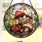 Mushroom Sun Catcher Decoration Stained Glass Window Hanging