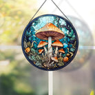 Mushroom Sun Catcher Decoration Stained Glass Window Hanging