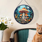 Mushroom Sun Catcher Decoration Stained Glass Window Hanging