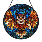 Owl Sun Catcher Decoration Stained Glass Window Hanging