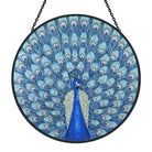 Peacock Sun Catcher Decoration Stained Glass Window Hanging