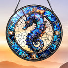 Seahorse Sun Catcher Decoration Stained Glass Window Hanging