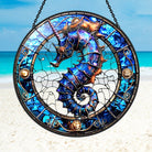 Seahorse Sun Catcher Decoration Stained Glass Window Hanging