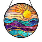 Sunset River Sun Catcher Decoration Stained Glass Window Hanging