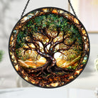 Tree of Life Sun Catcher Decoration Stained Glass Window Hanging