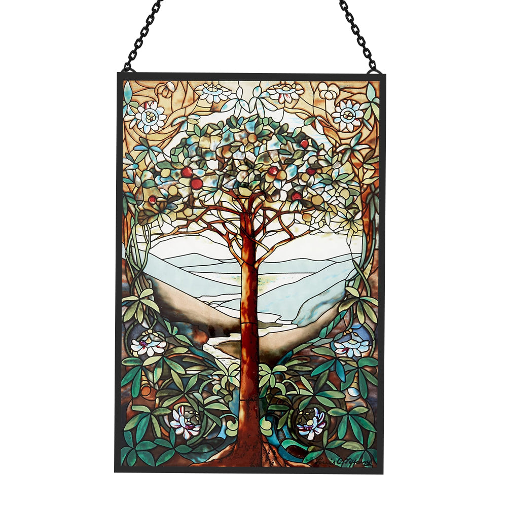 Tree of Life Sun Catcher Decoration Stained Glass Window Hanging